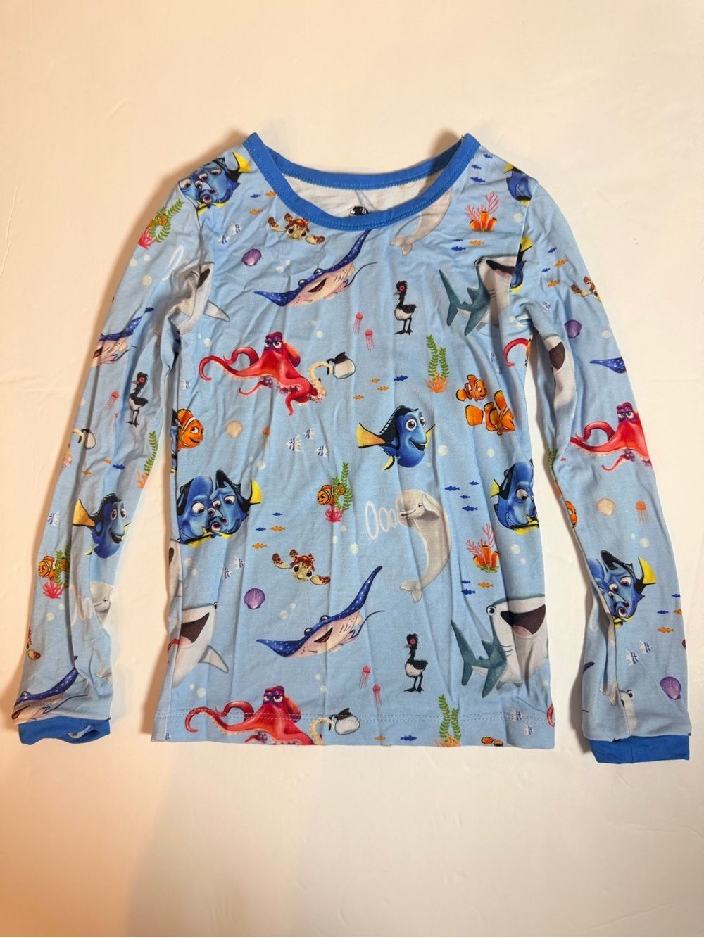 Lama Littles Magic Ocean Bamboo Pajama Set Size 3T Blue Water